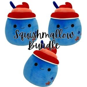 Squishmallow Izaak the Patriotic Smoothie 8" bundle